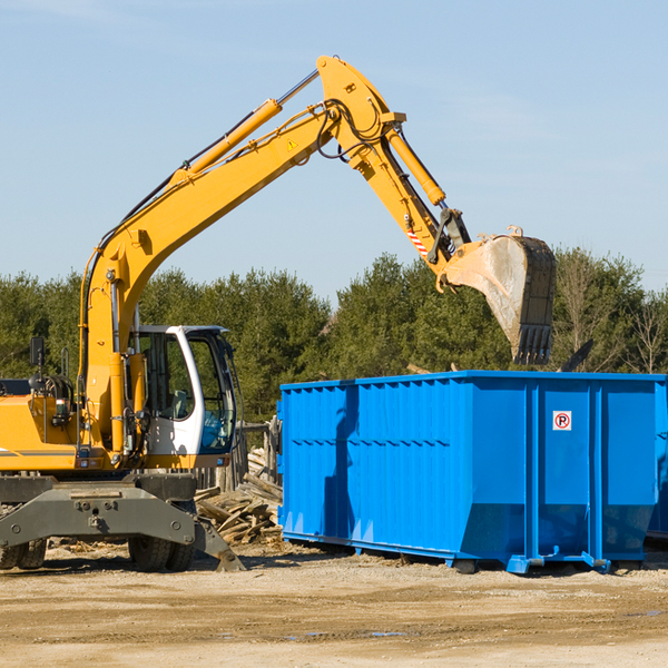 are there any restrictions on where a residential dumpster can be placed in Roosevelt